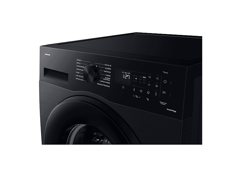 Lavadora carga frontal - Samsung WW90CGC04DABEC, 9kg, 1400 rpm, EcoBubble™, Función WiFi con SmartThings, Negro