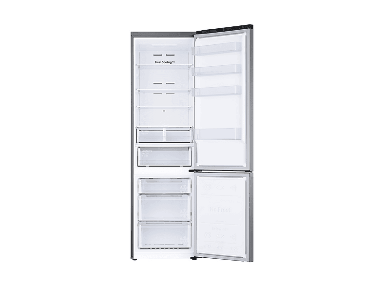 Frigorífico combi - Samsung RB38T607BS9/EF, No Frost, 203 cm, 387l, Twin Cooling Plus™, Cajón Optimal Fresh+, Inox