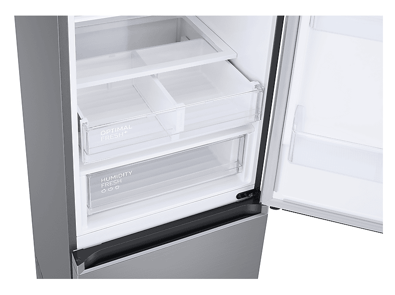 Frigorífico combi - Samsung RB38T607BS9/EF, No Frost, 203 cm, 387l, Twin Cooling Plus™, Cajón Optimal Fresh+, Inox