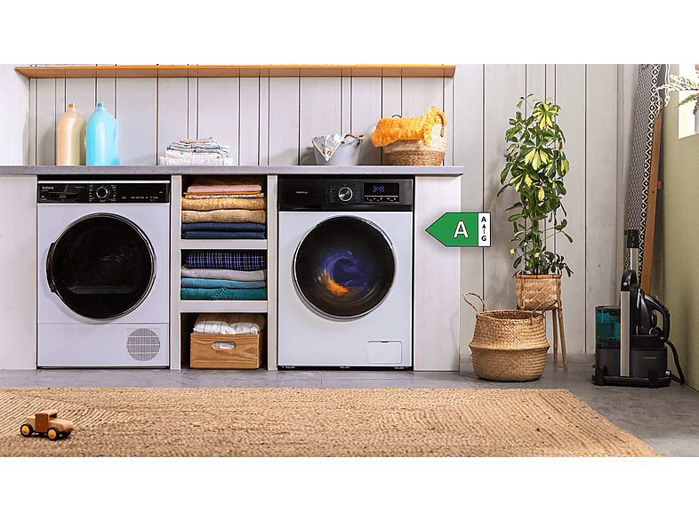 Lavadora carga frontal - Cecotec Bolero DressCode 10500 Inverter A, 10 kg, 1400 rpm, Motor Inverter Plus, Lavado con vapor, White