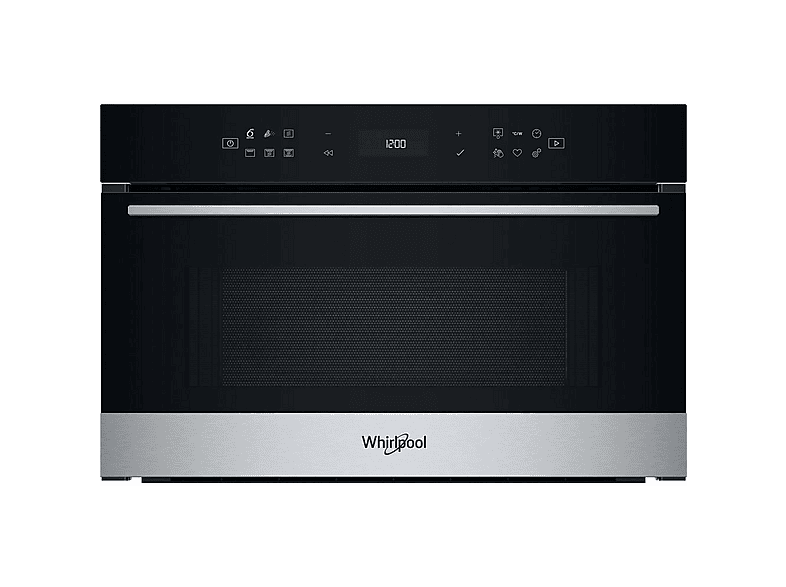Microondas integrable - Whirlpool WMD7O4TX, 7 potencia, 31 l, Negro, Acero inoxidable