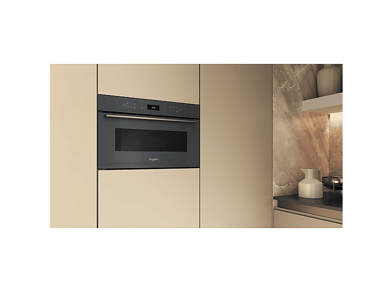 Microondas integrable - Whirlpool WMD7O4TSG, 2100 W, 7 potencia, 31 l, Gris