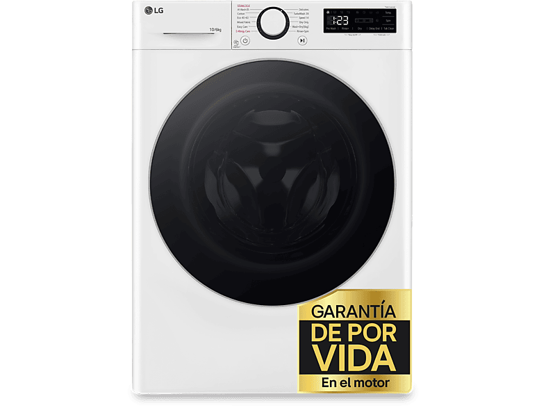 Lavadora secadora - LG F4DR6010A1W, 10 kg / 6 kg, 1400 rpm, 12 programas, AI Direct Drive™, TurboWash™360˚, Blanco