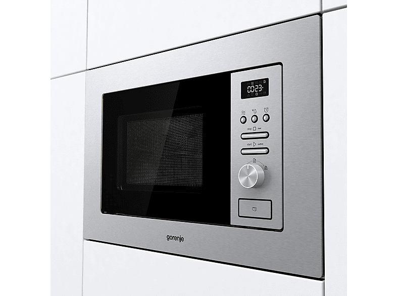 Microondas integrable - Gorenje BMI201AG1X, 5 potencia, 20 l, Acero inoxidable