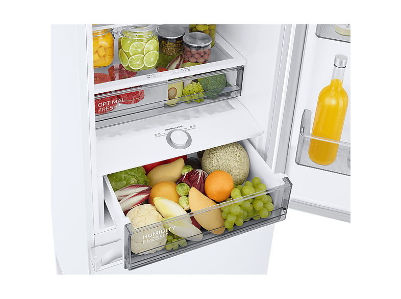 Frigorífico combi - Samsung SMART RB38C705CWW/EF, No Frost, 203 cm, 390l, Metal Cooling, All Around Cooling, Blanco