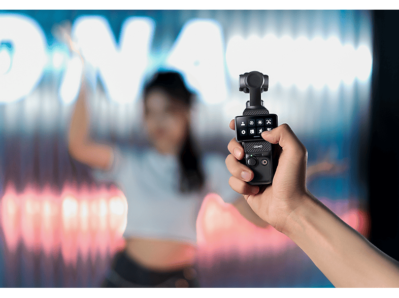Cámara deportiva - DJI Osmo Pocket 3, 4K/120 fps, Pantalla giratoria 2", CMOS de 1", Estabilización mecánica 3 ejes, Negro