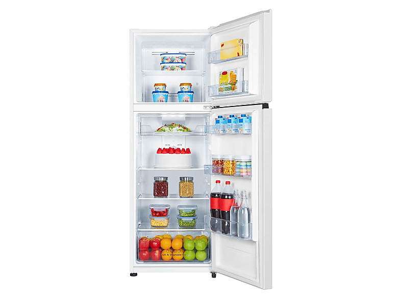 Frigorífico dos puertas - Hisense RT422N4AWE, No frost, 169.6 cm, 325 l, Tecnología inverter, Blanco