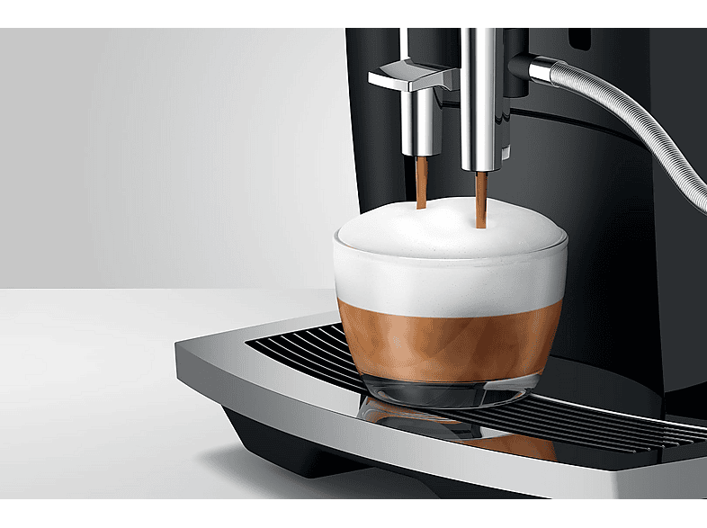 Cafetera superautomática - Jura E6, 15 bar, 1450 W, 2 tazas, Easy Cappuccino, Molienda profesional, Negro