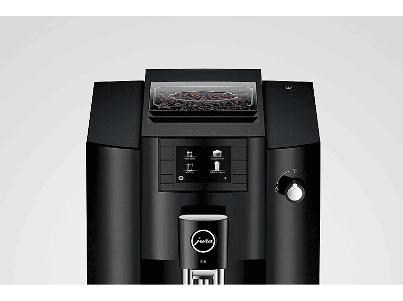 Cafetera superautomática - Jura E6, 15 bar, 1450 W, 2 tazas, Easy Cappuccino, Molienda profesional, Negro