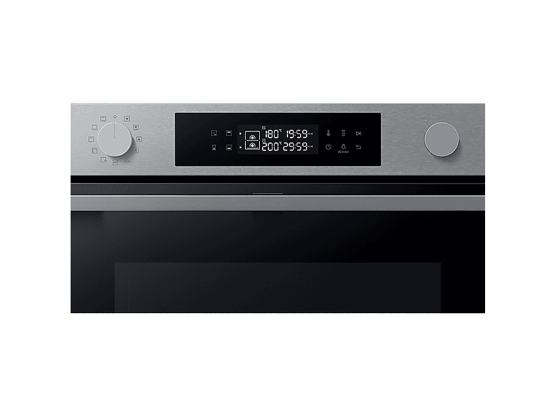 Horno - Samsung NV7B4530ZAS/U1 Dual Cook Flex, Multifunción, Pirolítico, 76l, 59.5 cm, WiFi, Puerta Flexible, Inox