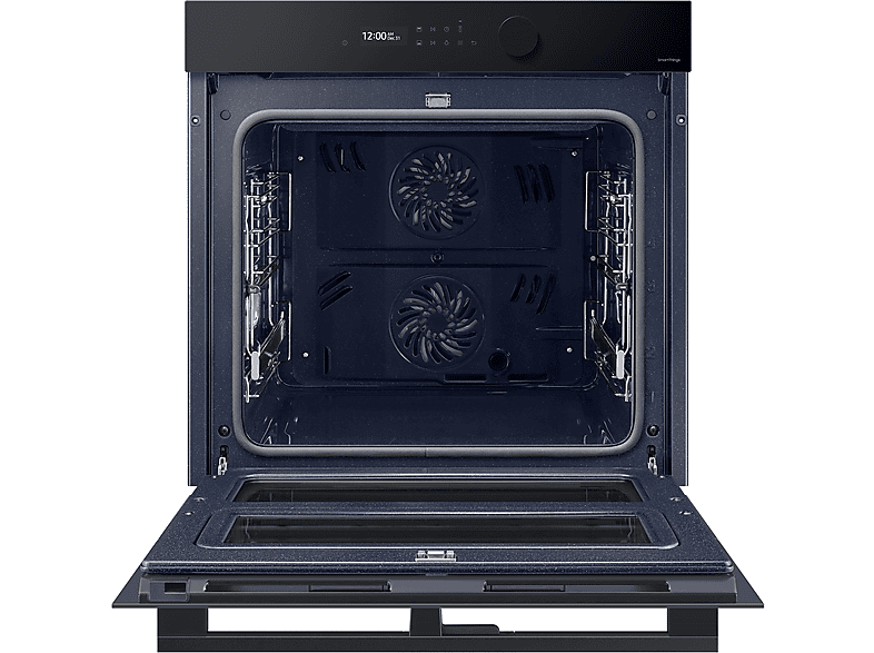 Horno de vapor - Samsung NV7B5750TDK/U1, Multifunción, Pirolítico, Air Fry, 76l, 59.5 cm, Dual Cook Flex, WiFi, Negro