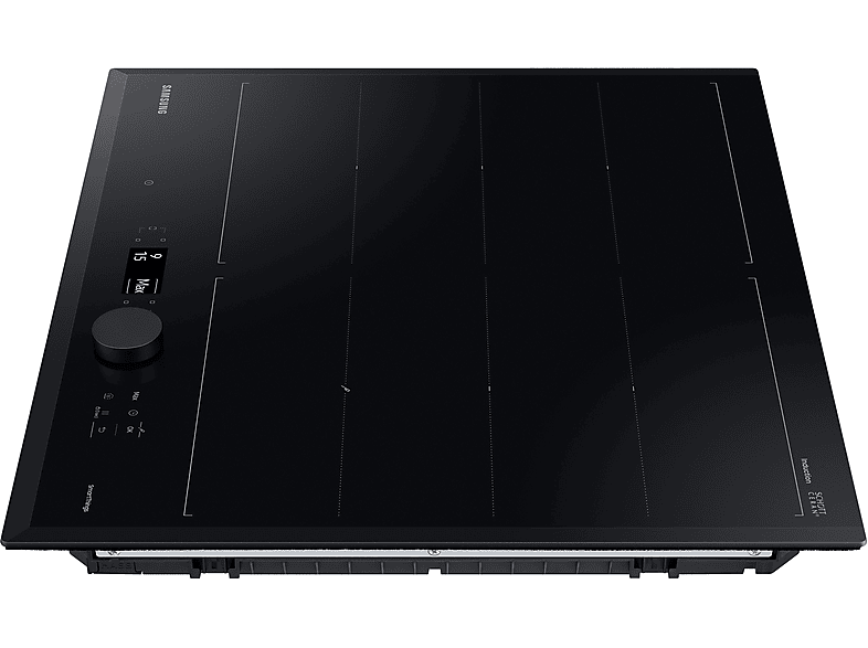 Placa inducción - Samsung NZ64B7799KK/U1, 4 zonas, 26 cm, Dual Flex, 59 cm, WiFi, Negro