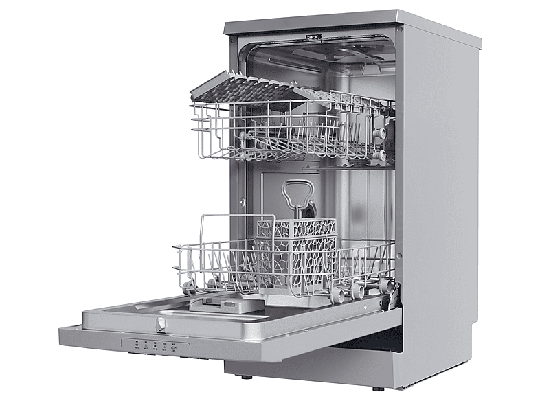 Lavavajillas - Candy Brava CDPH 2L1049S, 10 servicios, 5 programas, 45 cm, Programa rápido 39' min, Inox