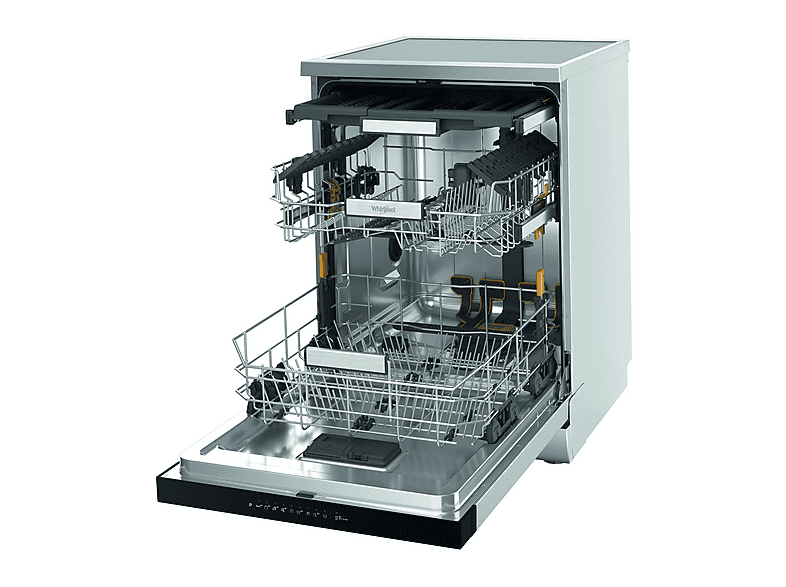 Lavavajillas - Whirlpool W7F HP43 X, 15 cubiertos, 10 programas, 60 cm, Tercera bandeja, 6th SENSE, Inox