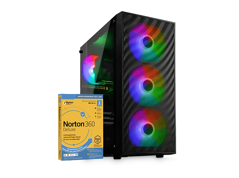 PC Gaming - Cybernerds | P7 | Pro Gaming |, AMD Ryzen 5 5500, 16 GB RAM, 512 GB SSD, Radeon™ RX 7600, Windows 11, Negro