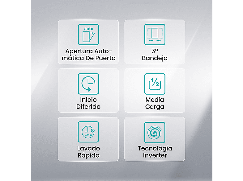 Lavavajillas integrable - Hisense HV543D10, 11 servicios, 7 programas, 44.8 cm, Tercera bandeja, Inverter, Sin Panelar
