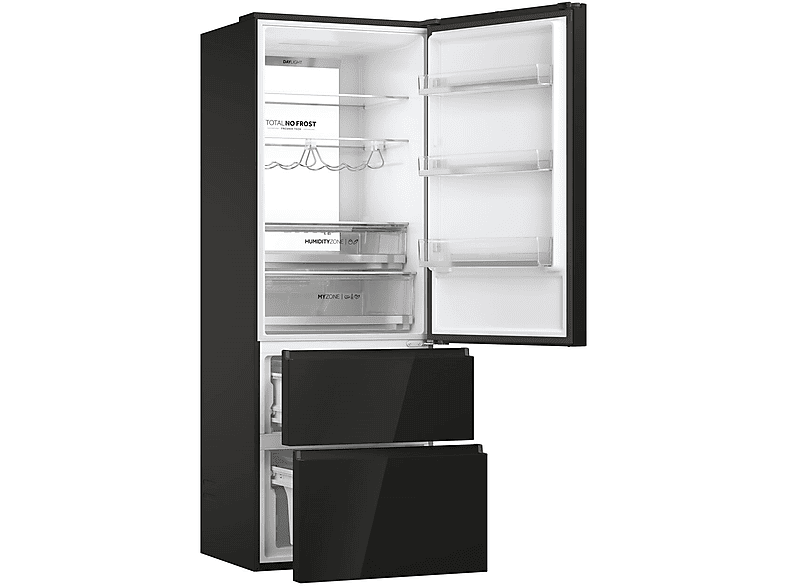 Frigorífico combi - Haier Series 7 HTW7720DNGB, No Frost, 201 cm, 483 l, WiFi, Daylight, Negro