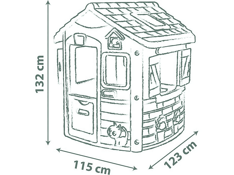 Casa de juguete - Smoby 7600810504, a partir de 24 mes(es), Multicolor