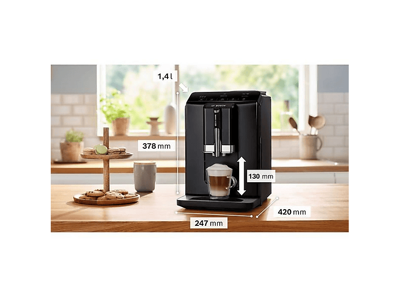 Máquina espresso - Bosch Serie 2 TIE20119, 1300 W, Negro