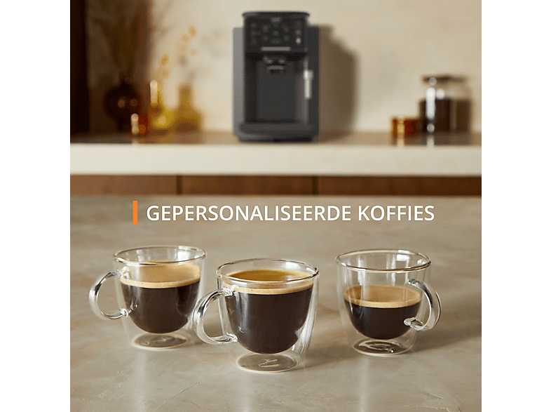 Máquina espresso - Krups Sensation  C50 EA9108, 15 bar, 1450 W, Gris, Negro