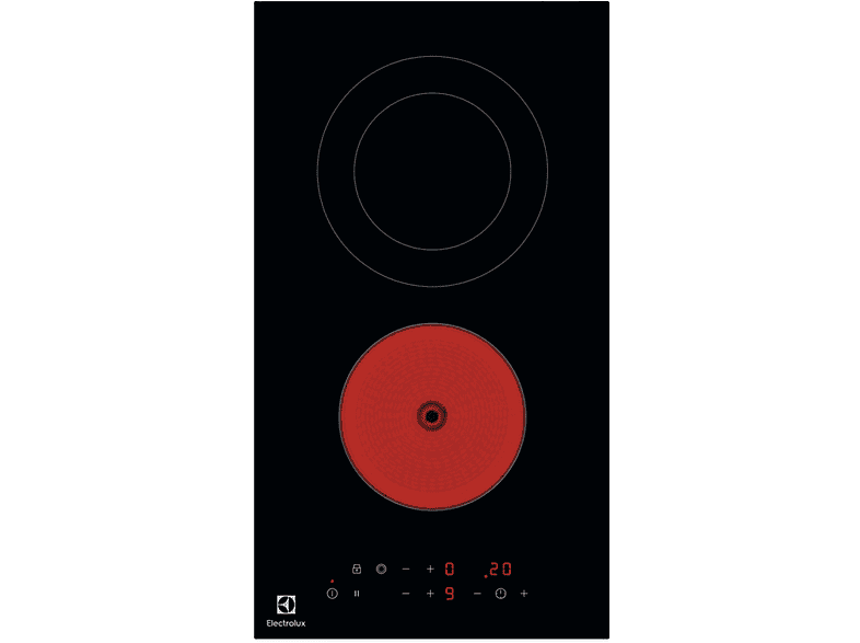 Placa de vitrocerámica - Electrolux LHR3233CK, 2 zone(s) zonas, 29 cm, Negro