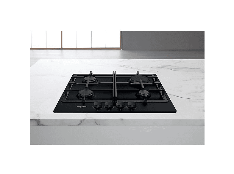 Placa de gas - Whirlpool TGML 660 NB, 4 zone(s) zonas, Natural Gas (NG), 580 mm, Antracita
