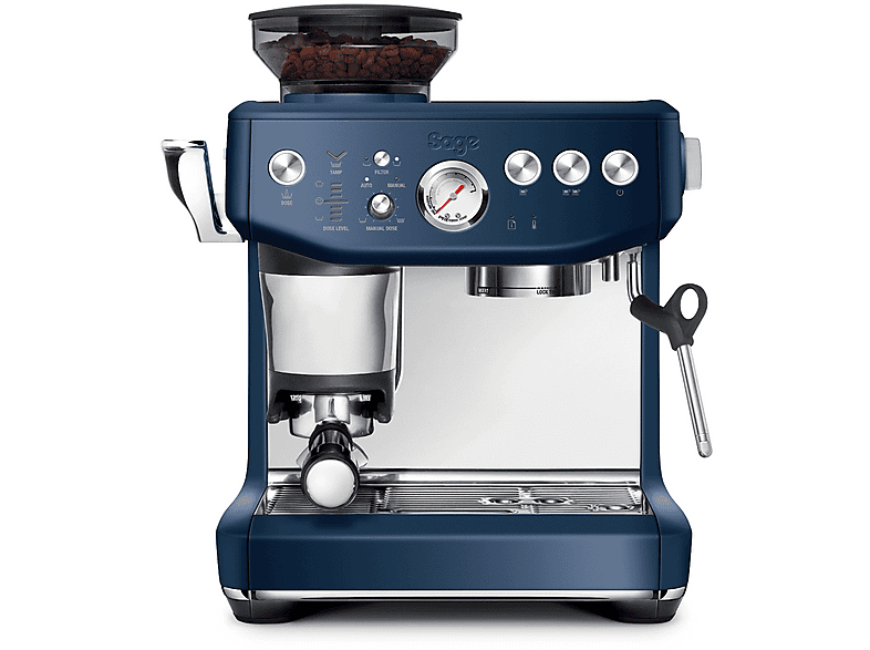 Máquina espresso - Sage The Barista Express Impress, 15 bar, 1850 W, 2 tazas, Azul