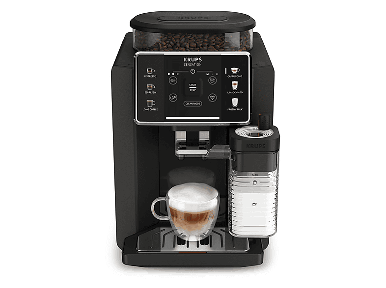 Máquina espresso - Krups Sensation Milk M50 EA912910, 1450 W, 1 tazas, Negro