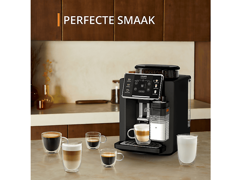 Máquina espresso - Krups Sensation Milk M50 EA912910, 1450 W, 1 tazas, Negro