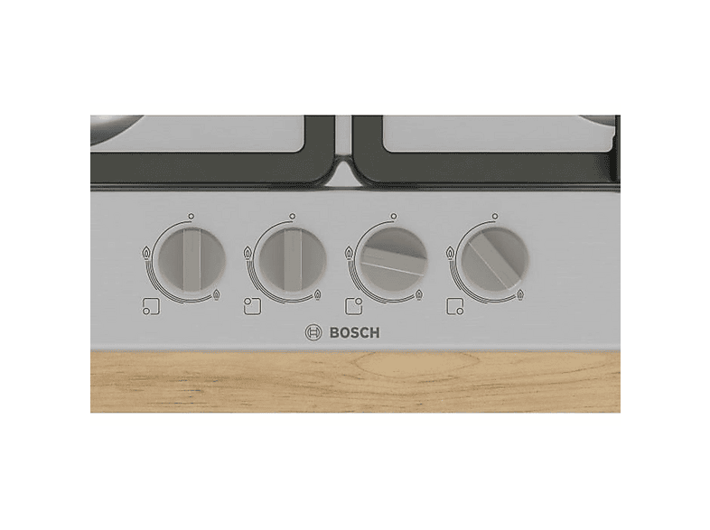 Placa de gas - Bosch Hausgeräte Serie 4 PGP6B5K90, 4 zone(s) zonas, 582 mm, Acero inoxidable