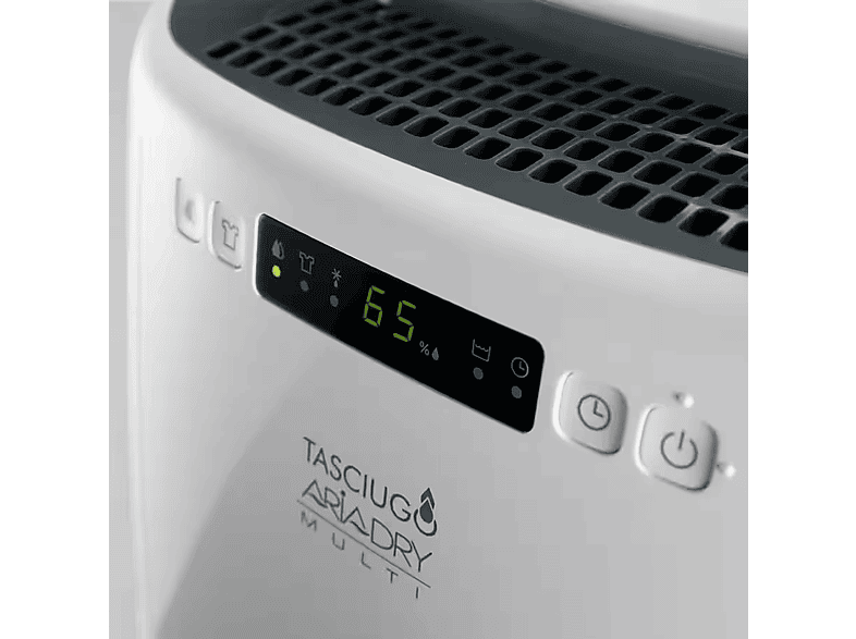 Deshumidificador - De Longhi, De'Longhi Tasciugo AriaDry Multi DEXD214RF, Extracción de 14 l/día, Depósito de 2.1 l, Superficie 65 m³, Blanco