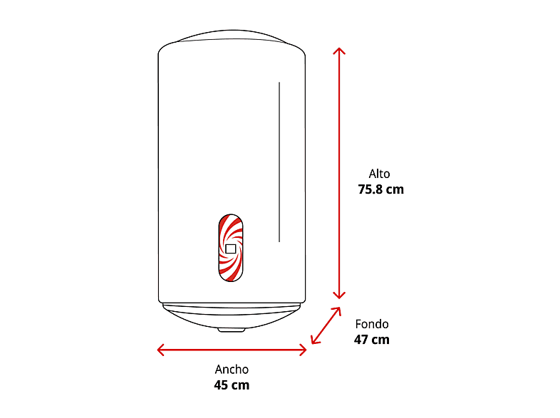 Termo eléctrico - Ariston Lydos, Capacidad 80 l, V 1.5K EU, WiFi, Blanco