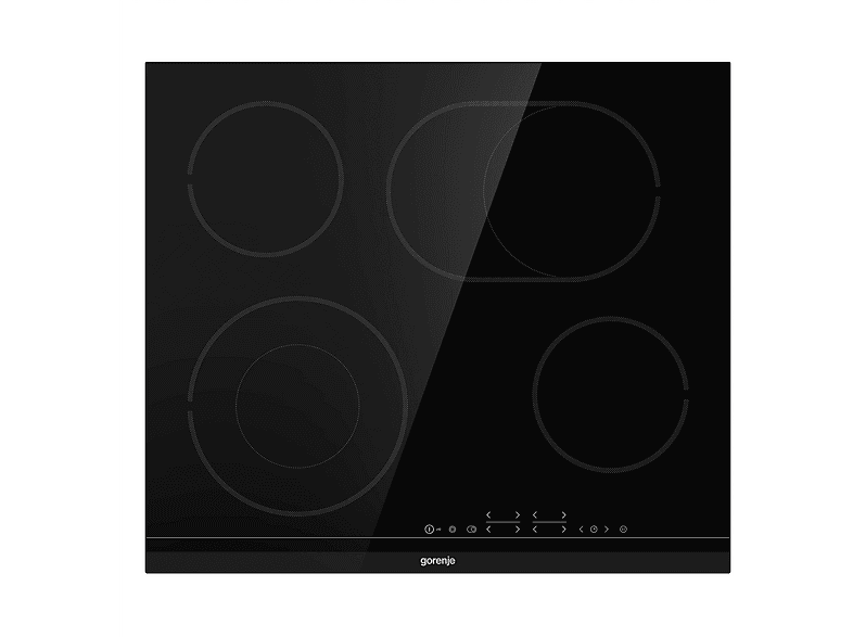 Placa de vitrocerámica - Gorenje ECT643BCSC, 4 zonas, 60 cm, Negro