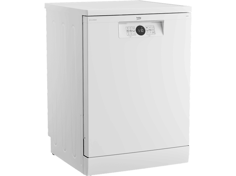 Lavavajillas - Beko BDFN26640WC, 16 servicios, 6 programas, 60 cm, Tercera bandeja, Corner Intense, Fast+, Blanco