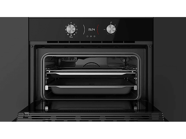 Horno compacto - Teka HLC 8406 BK, Multifunción, Sistema de limpieza integrado, 44 l, 45 cm Ancho, Función Airfry, Negro