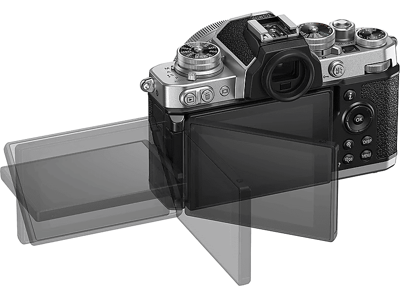 Cámara EVIL - Nikon Z FC, 20.9 MP, Pantalla 3", 4K, Wi-Fi, Bluetooth, Negro, Plata