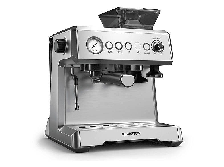 Cafetera espresso - Klarstein GrandPresso, 20 bar, 1350 W, Acero Inoxidable