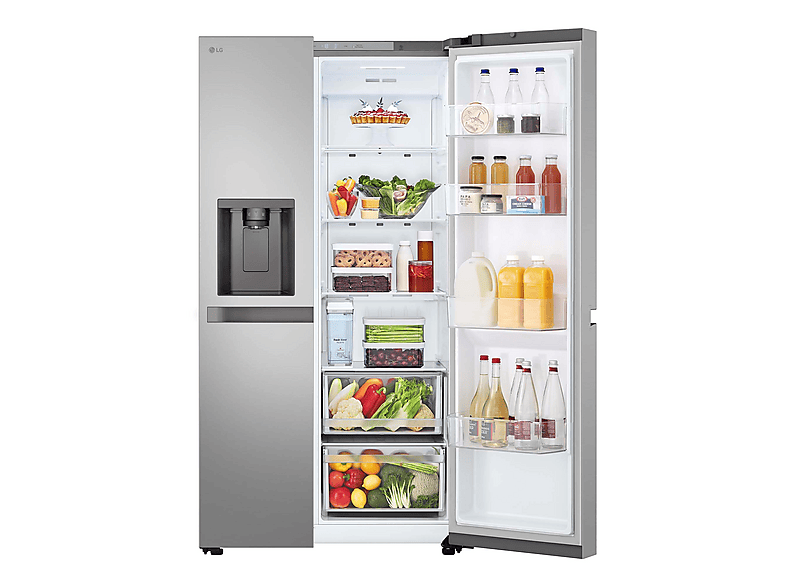 Frigorífico americano - LG GSLC41PYPE, No Frost, 179 cm, 638 l, LinearCooling™, SpacePlus™, Inox antihuellas