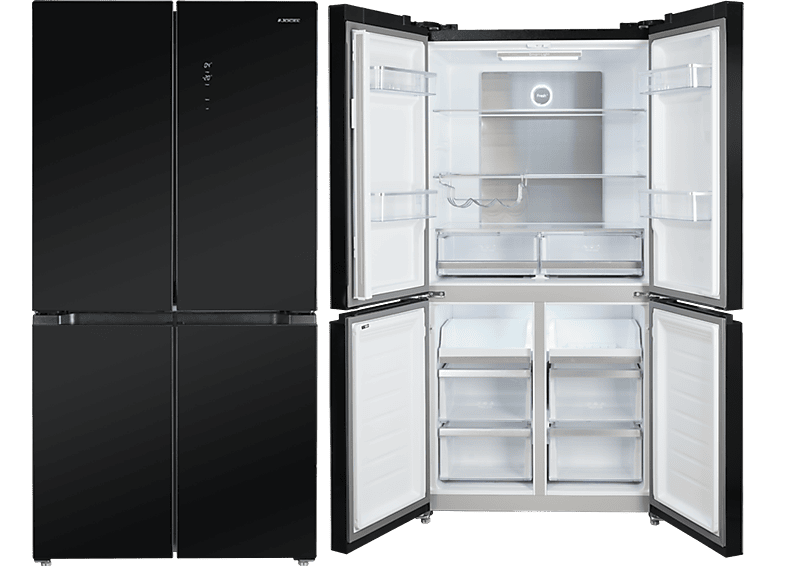 Frigorífico americano - Jocel JSBS4P967169, No Frost, 183 cm, 490 l, 4 Estrellas, Negro