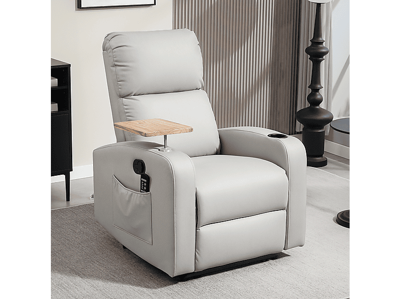 Sillón de Masaje - Homcom 700-156V91LG, Gris