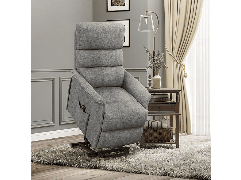 Sillón levanta personas - Homcom 713-042V90GY, Peso máximo 120 kg, Gris