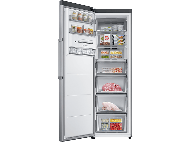 Congelador vertical - Samsung Smart RZ32C7BB6S9/EF, 323 l, 186 cm, All Around Cooling, WiFi, Inox