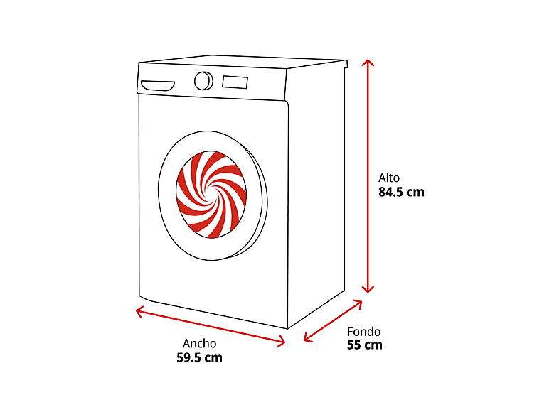 Lavadora carga frontal - Hisense WF3S9043BW3, 9 Kg, 1400 rpm, 14 programas, WiFi&Bluetooth, Clase A-30%, Blanco