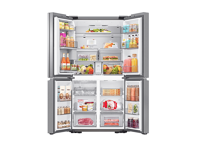 Frigorífico americano - Samsung RF65DG960ESREF, Triple Cooling Plus™, 183 cm, 646 l, Dual Auto Ice Maker, SmartThings, Inox