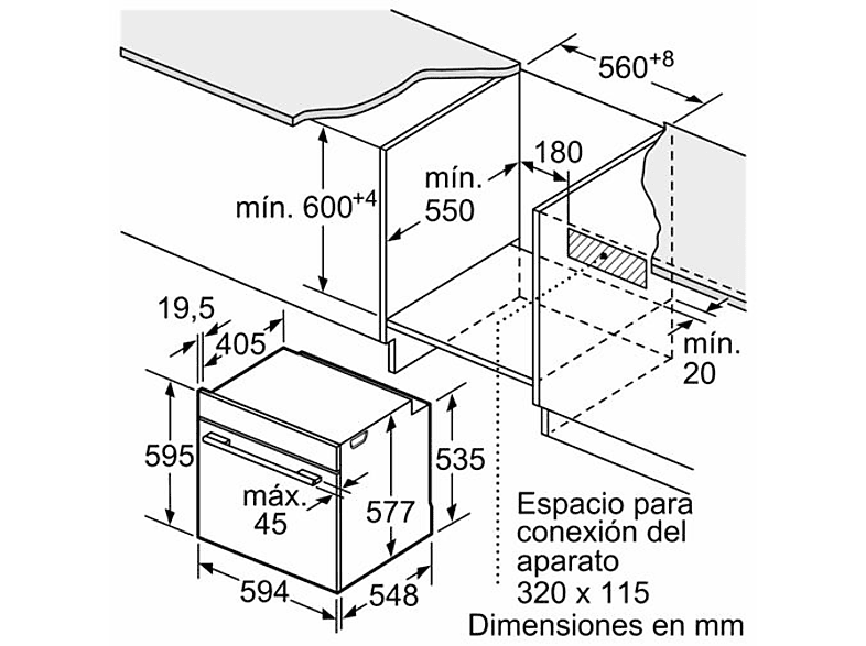 Horno a vapor - Bosch HSG7361B1, Multifunción, Hidrolítica, 71 l, Steam Plus, Pantalla táctil TFT Plus, 59.4 cm, Negro