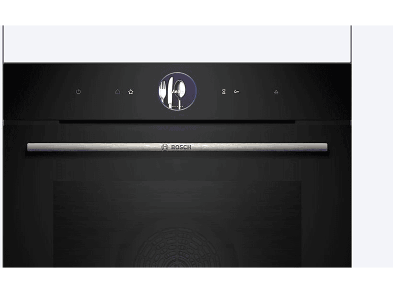 Horno a vapor - Bosch HSG7361B1, Multifunción, Hidrolítica, 71 l, Steam Plus, Pantalla táctil TFT Plus, 59.4 cm, Negro