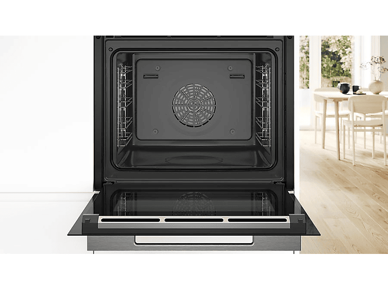 Horno a vapor - Bosch HSG7361B1, Multifunción, Hidrolítica, 71 l, Steam Plus, Pantalla táctil TFT Plus, 59.4 cm, Negro