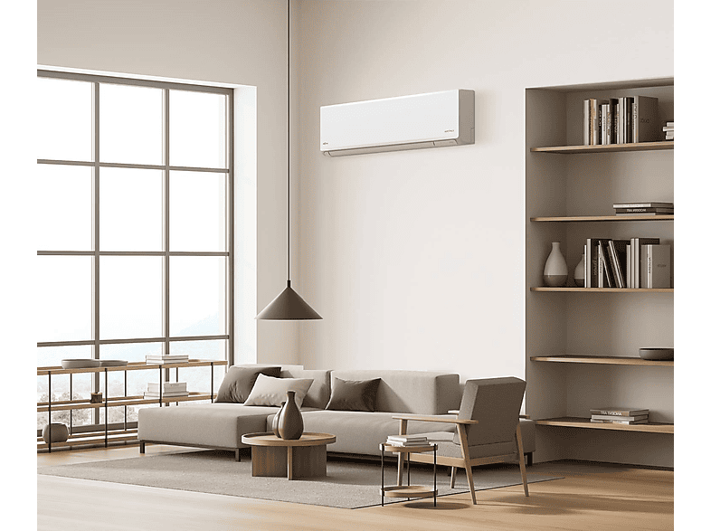 Aire acondicionado Split 1 x 1 - Fujitsu ASY25UI-KN, 2150 fg/h, Bomba de calor, Wifi, Blanco