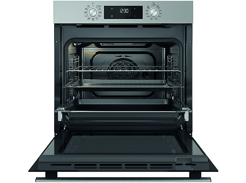 Horno - Whirlpool OMR58HU1X, Multifunción, Hidrolítica, 71 l, 59.5 cm, Smart Clean, Cook3, Inox