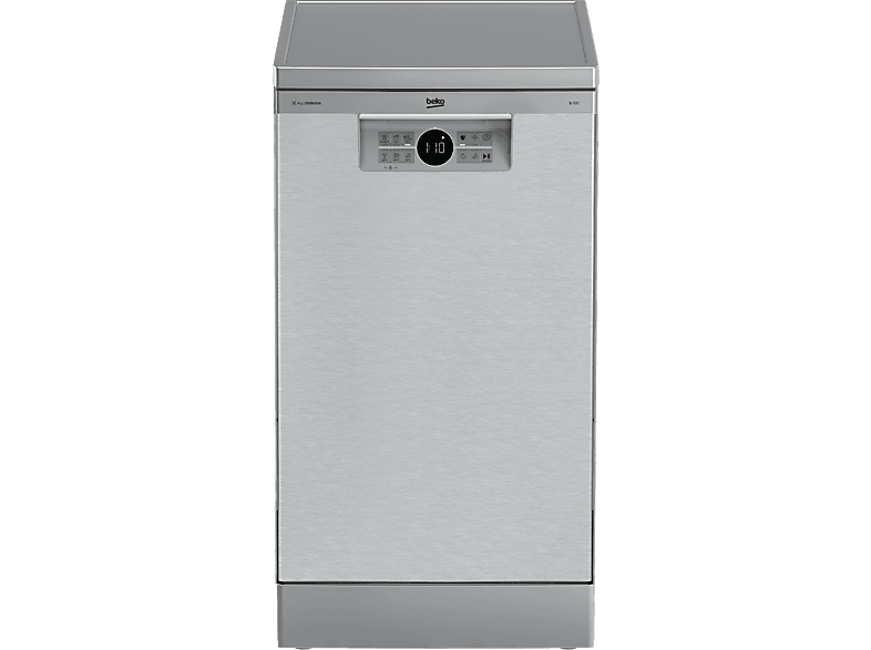 Lavavajillas - Beko BDFS26020XQ, 10 Servicios, 6 Programas, 45 cm, AquaIntense, Motor ProSmart, Inox